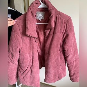 Pink Corduroy Puffer